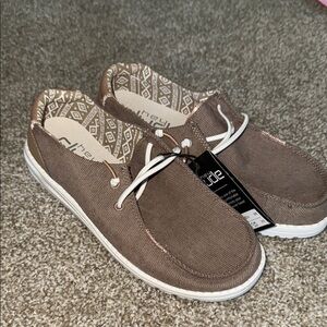 *BRAND NEW* Hey Dude Brown Sneakers Casual Comfort